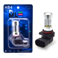 Автомобильная светодиодная лампа DLED HB4 9006 - 8 CREE + Линза (2шт.)