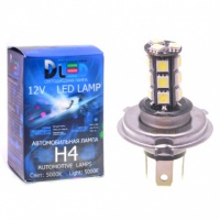 Светодиодная автомобильная лампа DLED H4 - 18 SMD 5050 Black (2шт.)